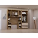 Ver imagem 2 de Guarda Roupa Solteiro Modulado 5 Portas e 6 Gavetas Veneza Luciane Móveis