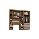 Ver imagem 4 de Guarda Roupa Solteiro Modulado 5 Portas e 6 Gavetas Veneza Luciane Móveis