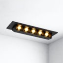 Ver imagem 3 de Spot Led 10w Embutir Dotlight 5 Focos Direcional 15° Luz Quente Luminatti St3281-preto