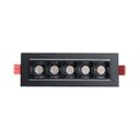 Ver imagem 2 de Spot Led 10w Embutir Dotlight 5 Focos Direcional 15° Luz Quente Luminatti St3281-preto