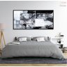 Quadro Decorativo Abstrato sala quarto 130x60 Moldura Preta 2x2 - 5