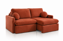 Ver imagem 1 de Sofá Oslo Retrátil e Reclinável com Molas Ensacadas, Pillow Top 18cm e Função Cama:Veludo Terracota/