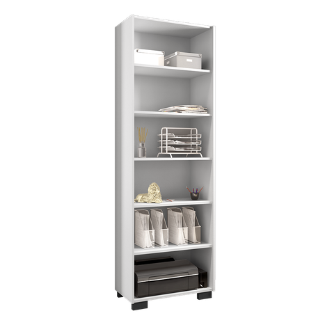 Livreiro Office com 5 Prateleira - Branco Móveis Leão