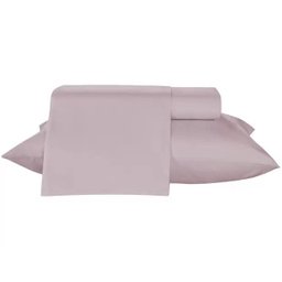 Jogo de Cama Queen Teka 100% Algodão - 150 Fios Diamante 4 Peças - Cinza Claro - 1
