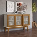 Ver imagem 1 de Aparador Buffet Detroit 03 Portas Off White/nature - Tebarrot