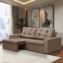 Ver imagem 1 de Sofá Retrátil 2 Lugares 1,80m Leticia Suede Rover & Beato