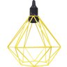 Pendente Aramado Diamante Teto Luminária Retrô Balcão Agp Amarelo + Lâmpada Led ST64 Vintage Agp Ilu - 4