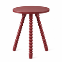 Ver imagem 1 de Mesa Lateral de Apoio em Madeira Maciça com Design Torneado Vermelho