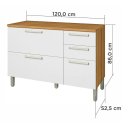 Ver imagem 4 de Balcao Nesher Burguesa Premium 2pt/3gav 1200mm (frj-branco)