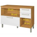 Ver imagem 3 de Balcao Nesher Burguesa Premium 2pt/3gav 1200mm (frj-branco)