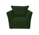 Ver imagem 3 de Kit Namoradeira + 2 Poltronas Decorativa Isis + 1 Puff Retangular Suede Verde Pés Madeira Mz Decor