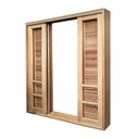 Ver imagem 7 de Porta Balcão de Correr Madeira Padrão Cedro Veneziana Safira Reto Bat.14 Cm-2.15(a)x2.40(l)
