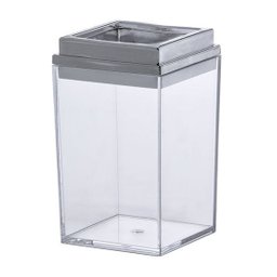 Porta Escova de Acrílico Quadrado Transparente Bagno 13X7,5CM - 1