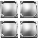 Ver imagem 4 de Kit 4 Cubas Gastronômica Inox 2/3 40mm Buffet Restaurante 3,4l Industrial 35,4x32,5x4cm