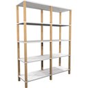 Ver imagem 1 de Estante Madeira 5 Prateleiras Branca Evolukit 116x38x151