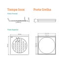 Ver imagem 2 de Grelha para Ralo Linear Novii Quadrada 5204 15x15 Aço Inox Inox 5204