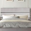 Ver imagem 1 de Painel Cabeceira Estofada Argentina 160cm Cama Box Queen Corino Cinza Claro- Mabe Magazine