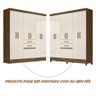 Guarda Roupa Pequeno 7 Portas 2 Gavetas 177cm Castanho Baunilha Mirna Shop Jm - 2