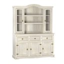 Ver imagem 6 de Cristaleira em Madeira 5 Portas 3 Gavetas 153 X 196 Cm Patina Branca Elliottiis