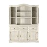 Cristaleira em Madeira 5 Portas 3 Gavetas 153 X 196 Cm Patina Branca Elliottiis - 8