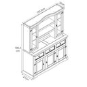 Ver imagem 5 de Cristaleira em Madeira 5 Portas 3 Gavetas 153 X 196 Cm Patina Branca Elliottiis