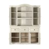 Cristaleira em Madeira 5 Portas 3 Gavetas 153 X 196 Cm Patina Branca Elliottiis - 4