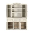 Ver imagem 4 de Cristaleira em Madeira 5 Portas 3 Gavetas 153 X 196 Cm Patina Branca Elliottiis