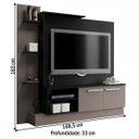 Ver imagem 3 de Estante para Tv até 55 Polegadas Sofia New 2 Portas Preto/nude - Manto Móveis