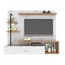 Painel para Tv até 58 Polegadas Stone 1 Porta Branco/marrom - Pnr Móveis - 2