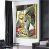 Quadro Decorativo Pablo Picasso Cabeça De Uma Mulher Lendo:90x60 cm/PRETA - 7