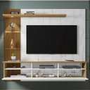 Ver imagem 2 de Painel para TV até 60 Polegadas Trend 3 Portas Branco/Cinanomo/Carrara - Bechara