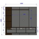 Ver imagem 4 de Painel para TV até 60 Polegadas Trend 3 Portas Branco/Cinanomo/Carrara - Bechara