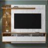 Painel para TV até 60 Polegadas Trend 3 Portas Branco/Cinanomo/Carrara - Bechara - 1