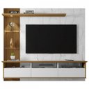 Ver imagem 3 de Painel para TV até 60 Polegadas Trend 3 Portas Branco/Cinanomo/Carrara - Bechara