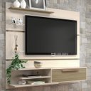 Ver imagem 1 de Painel para Tv até 55 Polegadas Madri 1 Porta Off White/carvalho - Manto Móveis