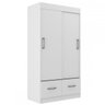 Guarda-roupa Solteiro Orlando 2 Portas 2 Gavetas Branco - Manto Móveis - 2