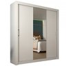 Guarda-roupa Casal 2 Metros 3 Portas de Correr com Espelho Central Alum Branco - Panorama Móveis - 3