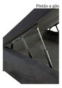 Ver imagem 6 de Baú para Colchao de Viúva 1,28 X 1,88 Blindada Cor Preto Suede