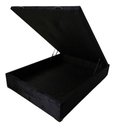 Ver imagem 5 de Baú para Colchao de Viúva 1,28 X 1,88 Blindada Cor Preto Suede