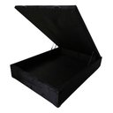 Ver imagem 5 de Baú para Colchao de Viúva 1,28 X 1,88 Blindada Cor Preto Suede