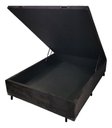 Ver imagem 1 de Baú para Colchao de Viúva 1,28 X 1,88 Blindada Cor Preto Suede