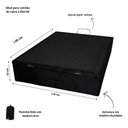 Ver imagem 2 de Baú para Colchao de Viúva 1,28 X 1,88 Blindada Cor Preto Suede