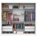 Ver imagem 3 de Guarda-roupa Casal Luna 3 Portas 4 Gavetas com Espelho Branco -