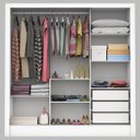Ver imagem 3 de Guarda-roupa Casal Santiago 3 Portas 3 Gavetas com Espelho Branco -