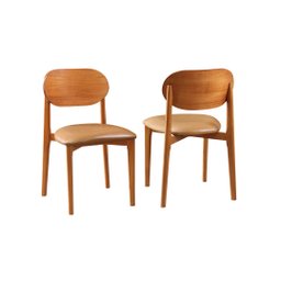 Kit 02 Cadeiras de Jantar Jade Encosto Laminado e Assento Estofado Courino - 1