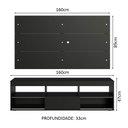 Ver imagem 3 de Rack com Painel para Tv até 65 Polegadas Preto Madesa