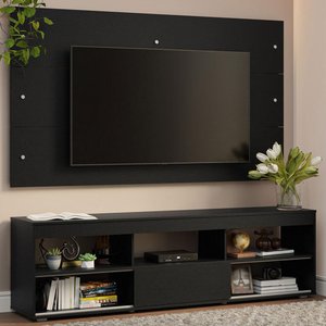 Rack com Painel para Tv até 65 Polegadas Preto Madesa
