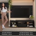 Ver imagem 5 de Rack com Painel para Tv até 65 Polegadas Preto Madesa