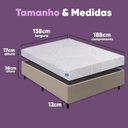 Ver imagem 2 de Cama Box Casal Desmontável Bege + Colchão Umaflex Fit Firm D33 17cm Altura - Orthocamas