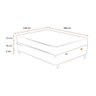 Cama Box Baú Casal Tecido Sintético Branco com Colchão Little Angel - Bello Box - Mola Superlastic - 4